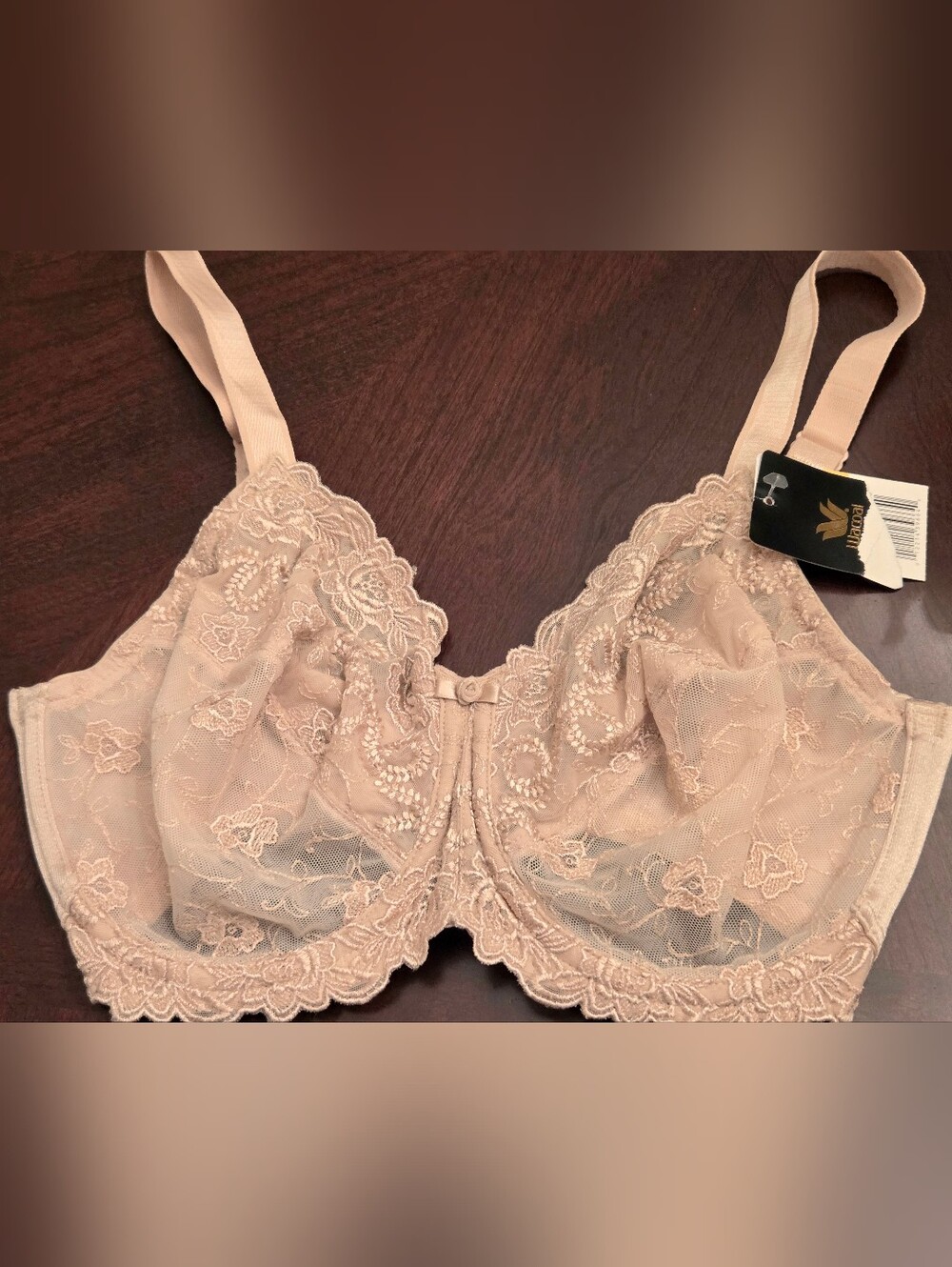NWT Wacoal 34DD Renaissance Rose Bra Beige Nude Great LIFT $74